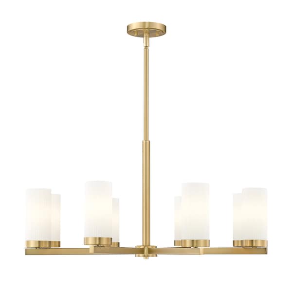 Z-Lite Danica 8 Light Chandelier, 31.5in. W x 15.25in. H, Modern Gold 3044-8MGLD - main